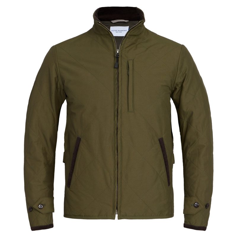 QuiltedJacket Solid Olive 1