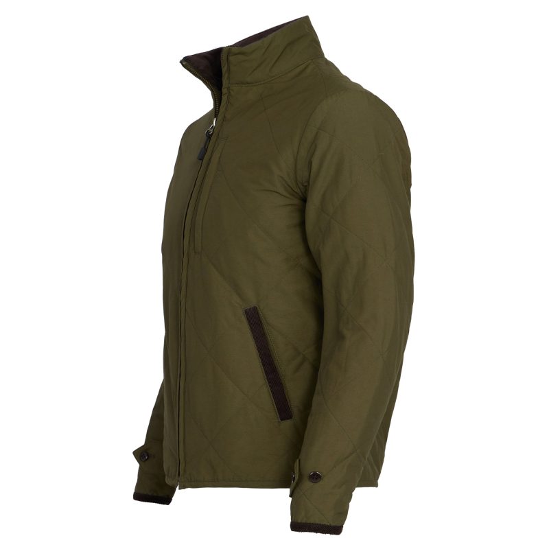 QuiltedJacket Solid Olive 2